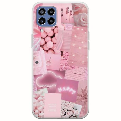 Aesthetic Pink Samsung Galaxy M33 5G Flexible TPU (Διάφανη Σιλικόνη)