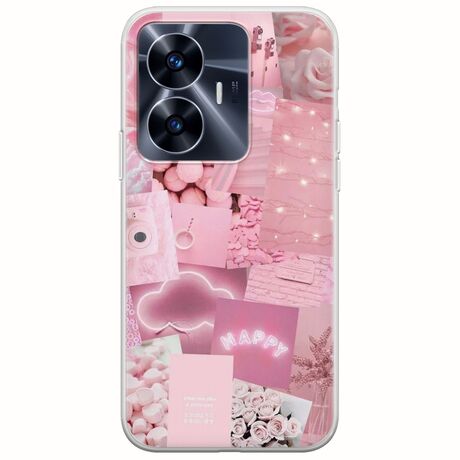Aesthetic Pink Realme C55 Flexible TPU (Διάφανη Σιλικόνη)