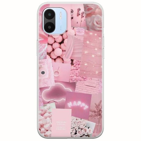 Aesthetic Pink Xiaomi Redmi A2 Flexible TPU (Διάφανη Σιλικόνη)