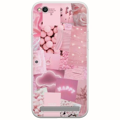 Aesthetic Pink Xiaomi Redmi 5A Flexible TPU (Διάφανη Σιλικόνη)
