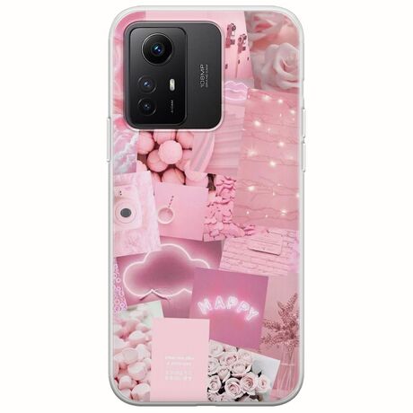 Aesthetic Pink Xiaomi Redmi Note 12S Flexible TPU (Διάφανη Σιλικόνη)