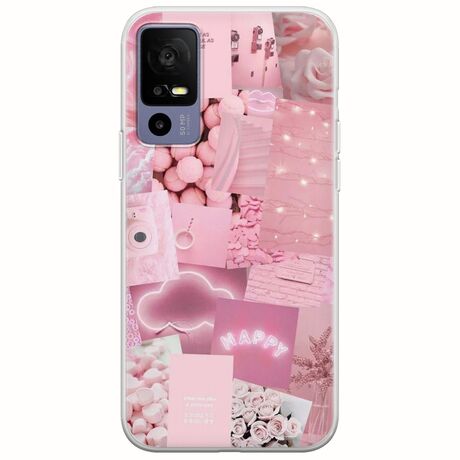 Aesthetic Pink TCL 40R 5G Flexible TPU (Διάφανη Σιλικόνη)