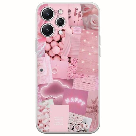 Aesthetic Pink Xiaomi Redmi 12 Flexible TPU (Διάφανη Σιλικόνη)