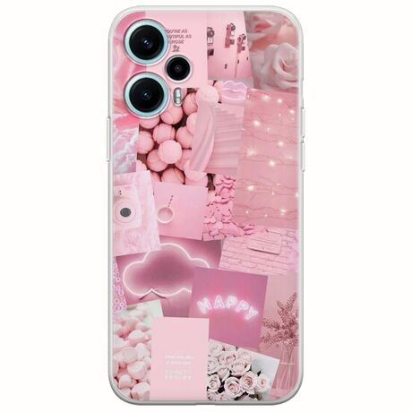 Aesthetic Pink Xiaomi Poco F5 5G Flexible TPU (Διάφανη Σιλικόνη)