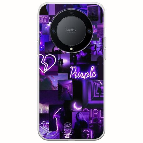 Aesthetic Purple Honor Magic 5 Lite 5G Flexible TPU (Διάφανη Σιλικόνη)