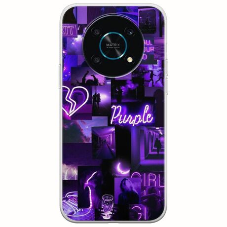 Aesthetic Purple Honor Magic 4 Lite 5G Flexible TPU (Διάφανη Σιλικόνη)