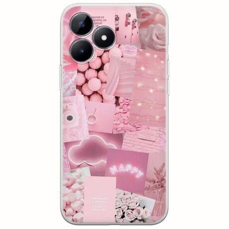 Aesthetic Pink Realme C51 Flexible TPU (Διάφανη Σιλικόνη)