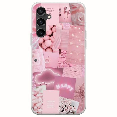 Aesthetic Pink Samsung Galaxy S23 FE 5G Flexible TPU (Διάφανη Σιλικόνη)