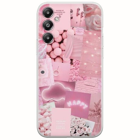 Aesthetic Pink Samsung Galaxy A25 5G Flexible TPU (Διάφανη Σιλικόνη)