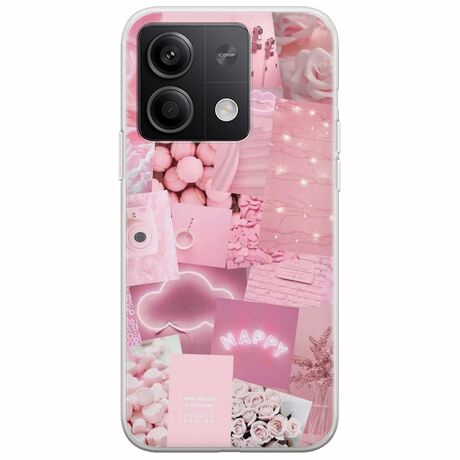Aesthetic Pink Xiaomi Poco X6 5G Flexible TPU (Διάφανη Σιλικόνη)