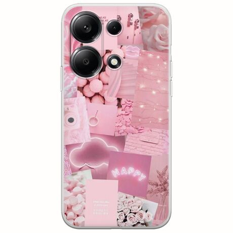 Aesthetic Pink Xiaomi Redmi Note 13 Pro 4G Flexible TPU (Διάφανη Σιλικόνη)