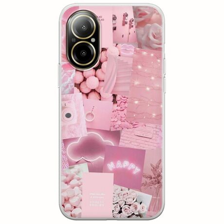 Aesthetic Pink Realme C67 4G Flexible TPU (Διάφανη Σιλικόνη)