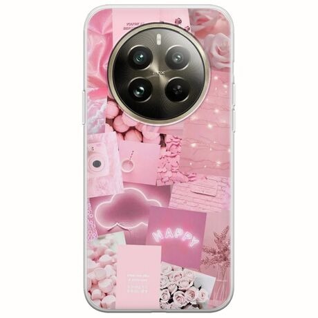 Aesthetic Pink Realme 12 Pro 5G Flexible TPU (Διάφανη Σιλικόνη)