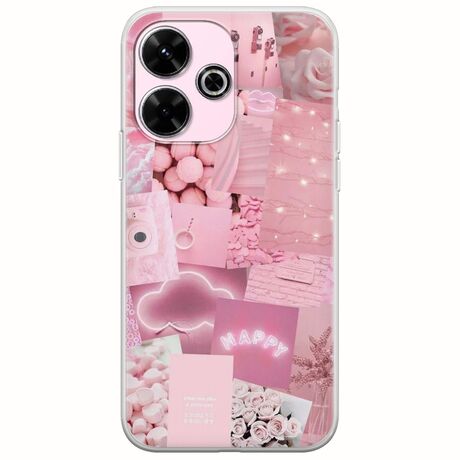 Aesthetic Pink Xiaomi Redmi 13 4G Flexible TPU (Διάφανη Σιλικόνη)