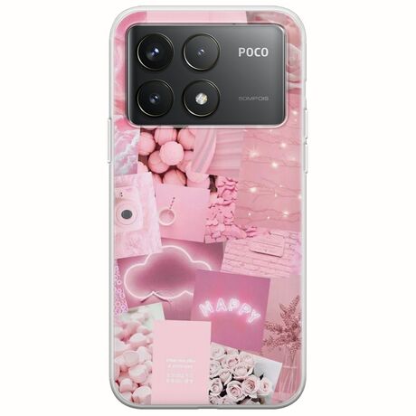 Aesthetic Pink Xiaomi Poco F6 Pro 5G Flexible TPU (Διάφανη Σιλικόνη)