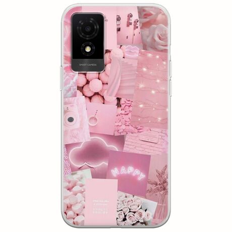 Aesthetic Pink TCL 501 Flexible TPU (Διάφανη Σιλικόνη)