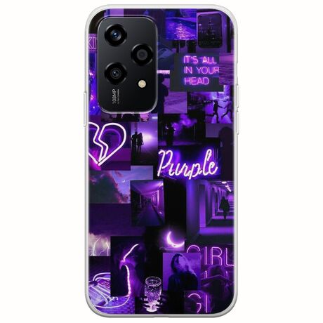 Aesthetic Purple Honor 200 Lite 5G Flexible TPU (Διάφανη Σιλικόνη)