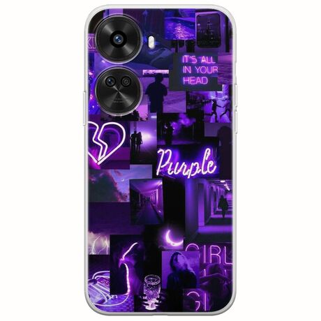 Aesthetic Purple Huawei Nova 12 SE Flexible TPU (Διάφανη Σιλικόνη)