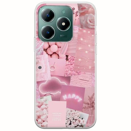 Aesthetic Pink Realme C61 Flexible TPU (Διάφανη Σιλικόνη)