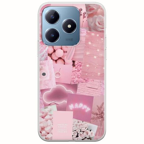 Aesthetic Pink Realme C63 Flexible TPU (Διάφανη Σιλικόνη)
