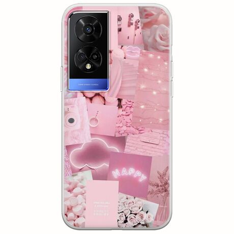 Aesthetic Pink TCL 50 5G Flexible TPU (Διάφανη Σιλικόνη)