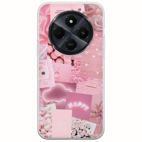 Aesthetic Pink Xiaomi Redmi 14C Flexible TPU (Διάφανη Σιλικόνη)