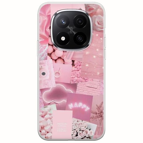 Aesthetic Pink Xiaomi Redmi Note 14 Pro 5G Flexible TPU (Διάφανη Σιλικόνη)