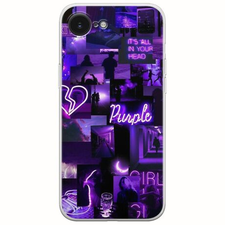 Aesthetic Purple iPhone 16e Flexible TPU (Διάφανη Σιλικόνη)