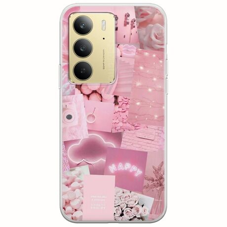 Aesthetic Pink Realme C75 4G Flexible TPU (Διάφανη Σιλικόνη)