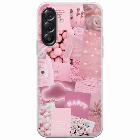 Aesthetic Pink Samsung Galaxy A56 5G Flexible TPU (Διάφανη Σιλικόνη)