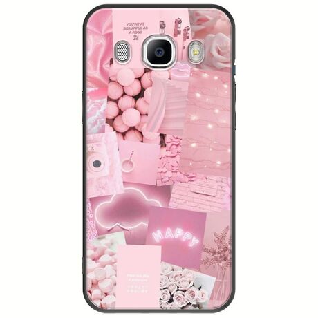 Aesthetic Pink Samsung Galaxy J5(2016) Black TPU (Μαύρη Σιλικόνη)