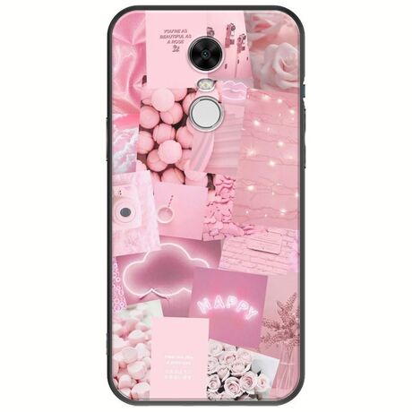 Aesthetic Pink Xiaomi Redmi Note 4 / Note 4X Black TPU (Μαύρη Σιλικόνη)