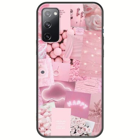 Aesthetic Pink Samsung Galaxy S20 Black TPU (Μαύρη Σιλικόνη)