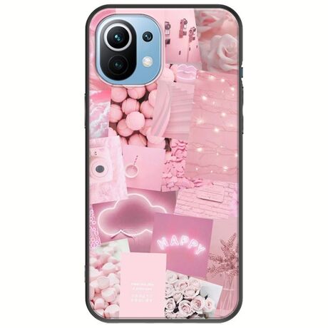 Aesthetic Pink Xiaomi Mi 11 Black TPU (Μαύρη Σιλικόνη)