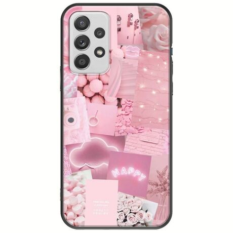 Aesthetic Pink Samsung Galaxy A32 5G Black TPU (Μαύρη Σιλικόνη)
