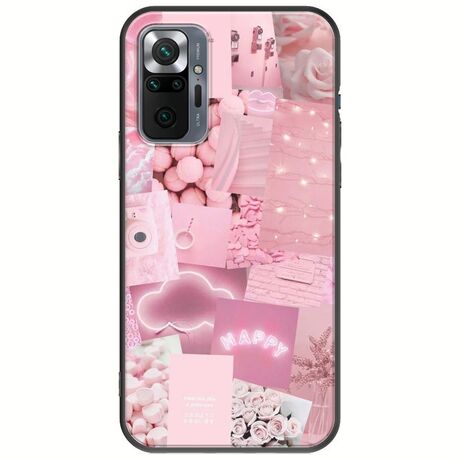 Aesthetic Pink Xiaomi Redmi Note 10 Pro / 10 Pro Max Black TPU (Μαύρη Σιλικόνη)
