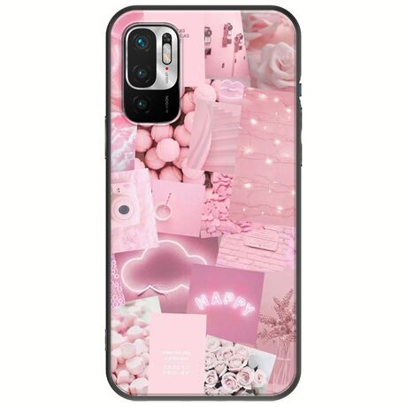 Aesthetic Pink Xiaomi Redmi Note 10 5G Black TPU (Μαύρη Σιλικόνη)