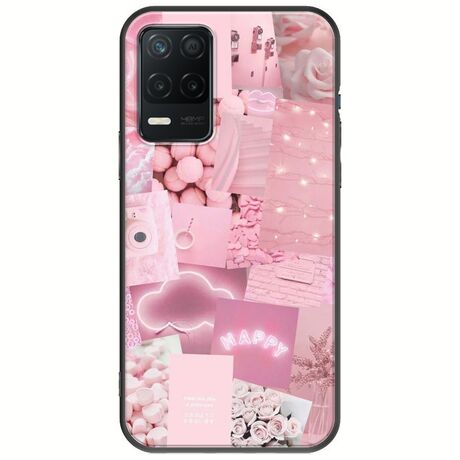 Aesthetic Pink Realme 8 5G Black TPU (Μαύρη Σιλικόνη)