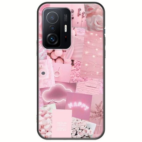Aesthetic Pink Xiaomi 11T / 11T Pro Black TPU (Μαύρη Σιλικόνη)