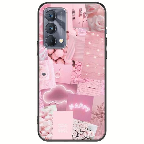 Aesthetic Pink Realme GT 5G Black TPU (Μαύρη Σιλικόνη)
