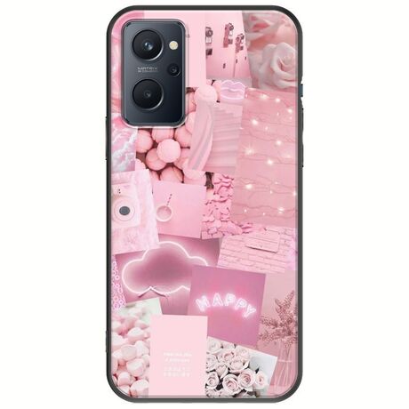 Aesthetic Pink Realme 9i Black TPU (Μαύρη Σιλικόνη)