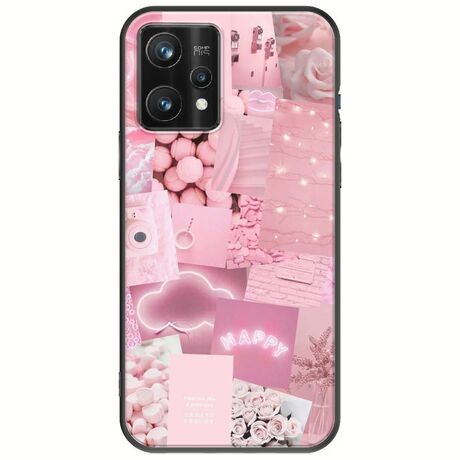 Aesthetic Pink Realme 9 Pro Plus Black TPU (Μαύρη Σιλικόνη)