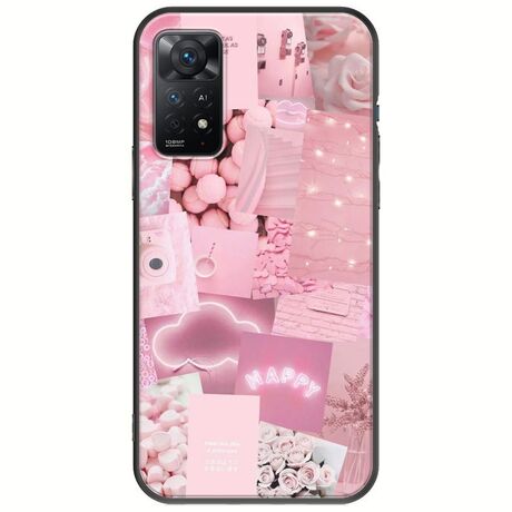 Aesthetic Pink Xiaomi Redmi Note 11 Pro 4G / 5G Black TPU (Μαύρη Σιλικόνη)