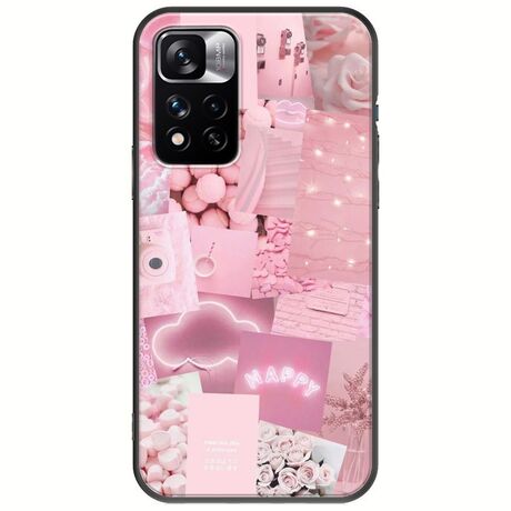 Aesthetic Pink Xiaomi Redmi Note 11 Pro Plus 5G Black TPU (Μαύρη Σιλικόνη)