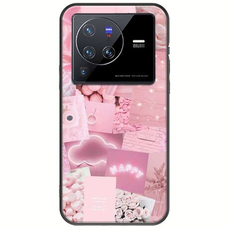 Aesthetic Pink Vivo X80 Pro Black TPU (Μαύρη Σιλικόνη)