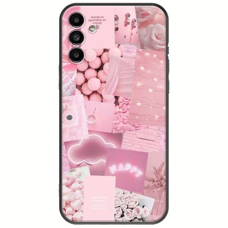 Aesthetic Pink Samsung Galaxy A13 5G Black TPU (Μαύρη Σιλικόνη)