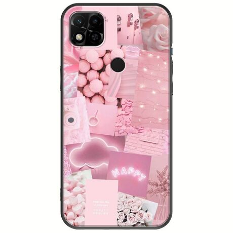 Aesthetic Pink Xiaomi Redmi 10A Black TPU (Μαύρη Σιλικόνη)