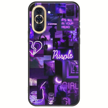 Aesthetic Purple Huawei Nova 10 Black TPU (Μαύρη Σιλικόνη)