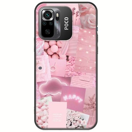 Aesthetic Pink Xiaomi Poco M5s Black TPU (Μαύρη Σιλικόνη)