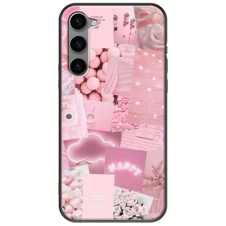 Aesthetic Pink Samsung Galaxy S23 Plus 5G Black TPU (Μαύρη Σιλικόνη)